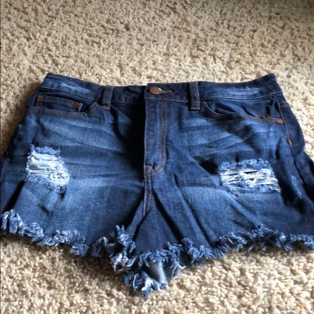 High wasted jean shorts